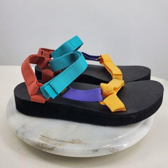 NWT Teva Women's Midform Universal Bright Retro Multicolor Strappy Sandals 10 - Picture 7 of 10